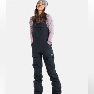 Women's Burton Avalon 2L Stretch Bib Pants size Large color true black